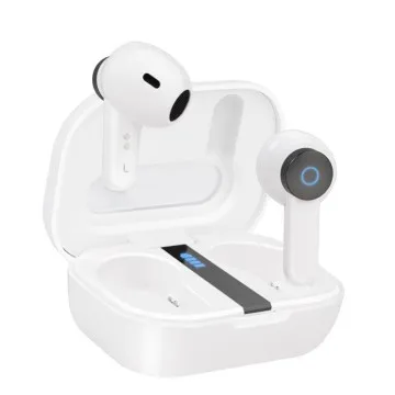 Fones de ouvido Bluetooth TooQ Bender TQBWH-0031W com estojo de carregamento/ Autonomia 4h/ Branco TOOQ - 1