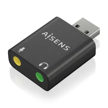 Placa de Som Aisens A106-0768/USB Macho - 2xJack 3.5 Fêmea AISENS - 1