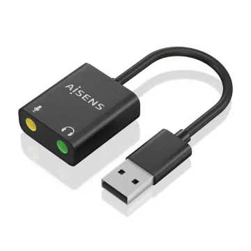 Placa de Som Aisens A106-0769/USB Macho - 2xJack 3.5 Fêmea AISENS - 1