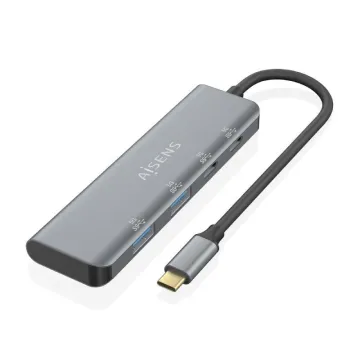 Aisens A109-0763 Hub USB Tipo C/ 2xUSB/ 2xUSB Tipo-C/ Cinza AISENS - 1