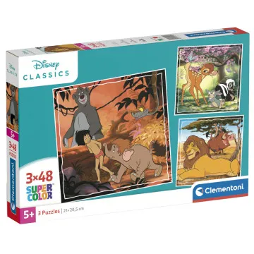 Quebra-cabeça Clássicos Disney 3x48pcs CLEMENTONI - 1