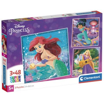 Quebra-cabeça Princesas Disney 3x48pcs CLEMENTONI - 1