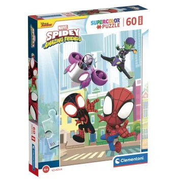 Spidey e seus amigos incríveis maxi quebra-cabeça da Marvel 60 peças CLEMENTONI - 1