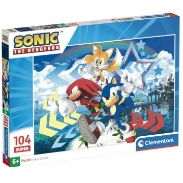 Puzzle Sonic o Ouriço 104pcs CLEMENTONI - 1