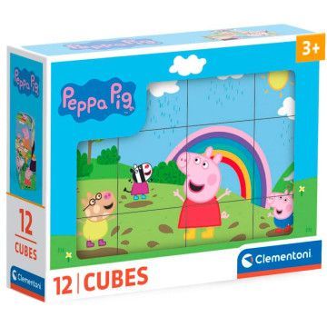 Quebra-cabeça de cubo Peppa Pig 12 unidades CLEMENTONI - 1