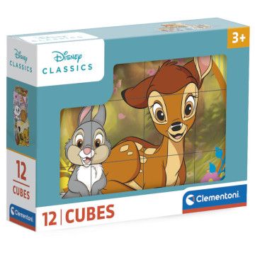 Quebra-cabeça de cubo Bambi Disney 12 unidades CLEMENTONI - 1