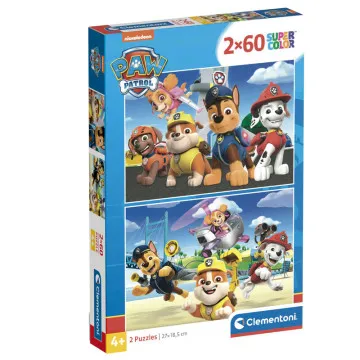 Paw Patrol Quebra-cabeça Paw Patrol 2x60pcs CLEMENTONI - 1