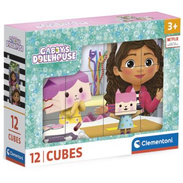 Quebra-cabeça do cubo da casa de bonecas da Gabby 12 unidades CLEMENTONI - 1