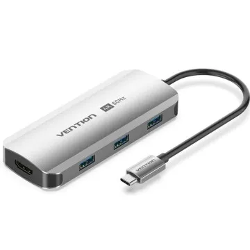 Docking USB Type-C Vention TQDHB/ 1xHDMI 4K/ 3xUSB/ 1xUSB Type-C PD/ Cinza VENTION - 1