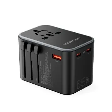 Vention FJDB0 Carregador de parede universal/ Tomada universal/ 2xUSB Tipo-C/ 1xUSB/ 65W VENTION - 1