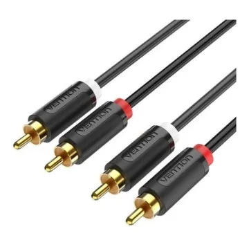 Cabo Estéreo Vention BCMBF/ 2x RCA Macho - 2x RCA Macho/ 1m/ Preto VENTION - 1