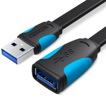 Cabo Extensão Vention USB 3.0 VAS-A13-B050/ USB Macho - USB Fêmea/ 5Gbps/ 50cm/ Preto e Azul VENTION - 1