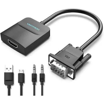 Vention ACNBD/ VGA Macho - Cabo Conversor HDMI Fêmea/ 50cm/ Preto VENTION - 1