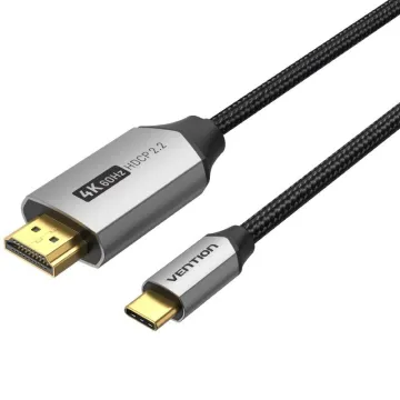 Vention CRBBG Cabo Conversor HDMI 2.0 4K/ USB Tipo-C Macho - HDMI Macho/ 1,5m/ Preto VENTION - 1