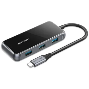 Vention Hub USB Tipo-C TFDHB/ 4xUSB/ 1xUSB Tipo-C PD/ Cinza VENTION - 1