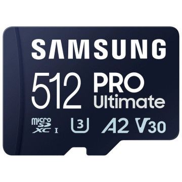 Cartão de memória microSD XC Samsung Pro Ultimate 512 GB com adaptador / classe 10 / 200 MBs Samsung - 1