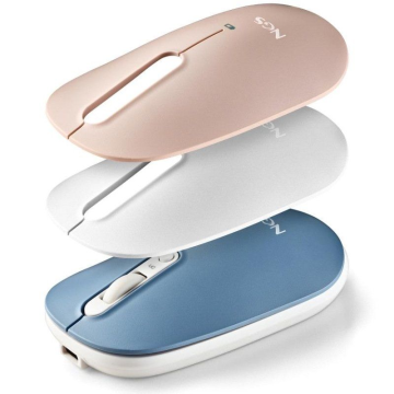 Mouse Bluetooth sem fio NGS Shell-RB/ Bateria recarregável/ Até 1600 DPI/ Azul/ Branco/ Rosa NGS - 1