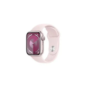 Apple Watch Series 9/ GPS/ 41mm/ Caixa de alumínio rosa/ Pulseira esportiva rosa claro S/M Apple - 1