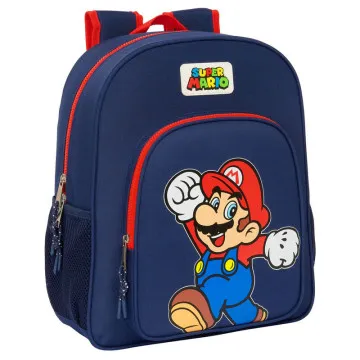 Mochila World Super Mario Bros 38cm adaptável SAFTA - 1