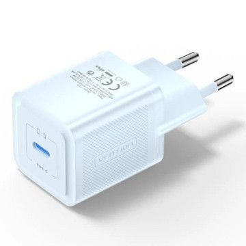 Carregador de Parede Vention Gan FEPL0-EU/ 1xUSB Tipo-C/ 20W VENTION - 1