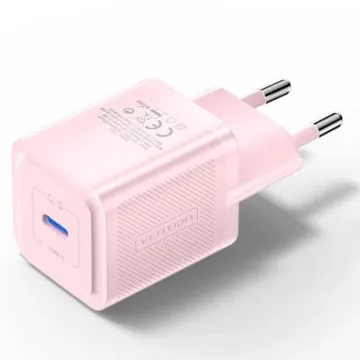 Carregador de Parede Vention Gan FEPP0-EU/ 1xUSB Tipo-C/ 20W VENTION - 1