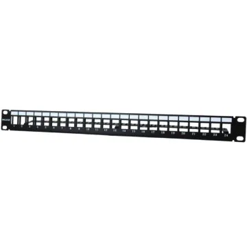 Patch Panel Phasak PA 3424/ 24 Portas/ Cat.6/ 1U Altura/ Gerenciamento de cabos/ Conectores RJ45 UTP não incluídos PHASAK - 1