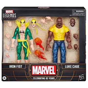 Bonecos Blister Iron Fist e Luke Cage comemorando 65 anos Marvel 15cm HASBRO - 1