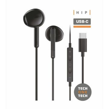 Fones de ouvido Tech One Tech earTECH TEC1302/ com microfone/ USB tipo C/ preto TECH ONE TECH - 1