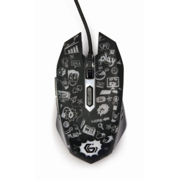 RATON GEMBIRD 6 BOTONES WIRED OPTICAL LED NEGRO Gembird - 1