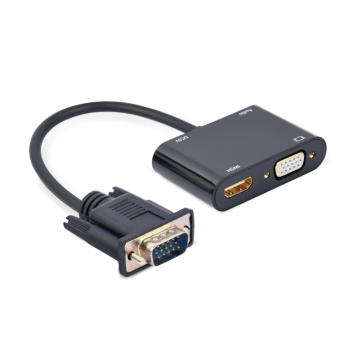 CABLE ADAPTADOR VGA A HDMI VGA 0 15 M NEGRO Gembird - 1