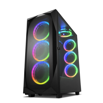 CAJA ATX SHARKOON REV300 2XUSB3.0 RGB SIN FUENTE NEGRO Sharkoon - 1