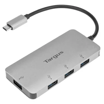 ADAPTADOR TARGUS USB-C A 4xUSB 3.0 PLATA Targus - 1