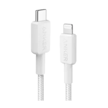 CABLE ANKER 322 USB-C A LIGTHNING CABLE TRENZADO 0,9M BLANCO ANKER - 1