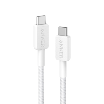CABLE ANKER 322 USB-C A USB-C 0,9M 60W BLANCO ANKER - 1