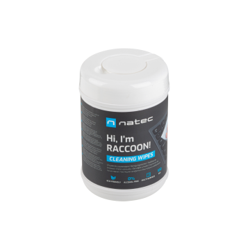 TOALLITAS LIMPIADORAS NATEC RACOON 10X10 CM PACK 100 UDS NATEC - 1