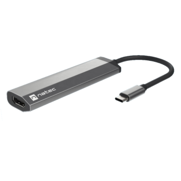 ADAPTADOR NATEC FOWLER SLIM USB-C 2XUSB 3.0,HDMI 4K,USB-C PD NATEC - 1