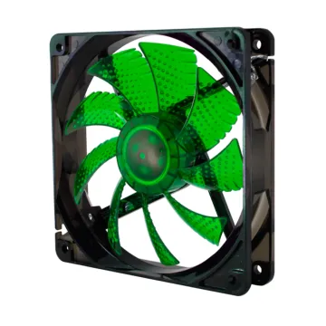 VENTILADOR CAJA NOX COOL FAN LED 120MM NEGRO LED VERDE NOX - 1