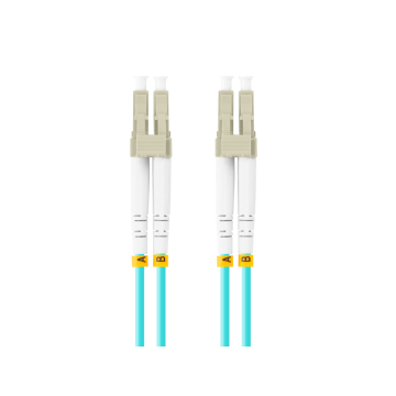 CABLE DE FIBRAOPTICA LANBERG 2M MULTI LC/UPC-LC/UPC DUPLEX OM3 50/125 LSZH  AZUL Lanberg - 1