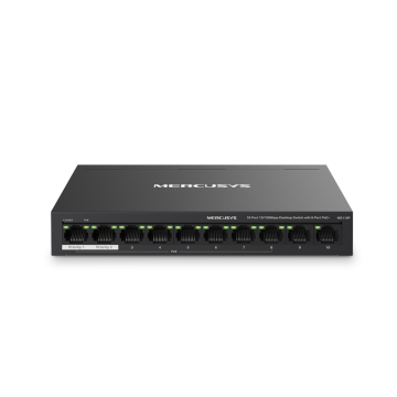 SWITCH MERCUSYS MS110P 10 PUERTOS 10/100MBPS Y 8 PUERTOS POE+ MERCUSYS - 1