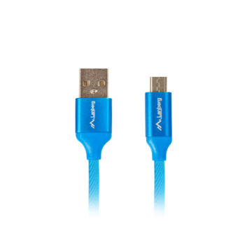 CABLE USB LANBERG 2.0 MACHO/MICRO USB MACHO QUICK CHARGE 3.0 1.8M AZUL Lanberg - 1