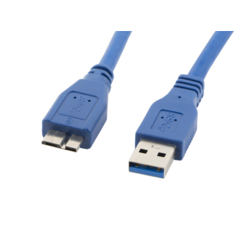 CABLE USB LANBERG 3.0 MACHO/MICRO USB MACHO 0.5M AZUL Lanberg - 1
