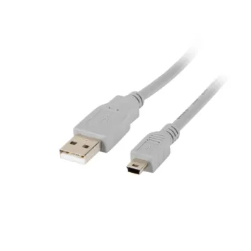 CABLE USB LANBERG 2.0 MACHO/MINI USB MACHO 1.8M GRIS Lanberg - 1