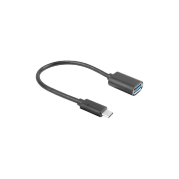 ADAPTADOR USB LANBERG USB-C M 3.1 A USB-A H 15CM OTG NEGRO Lanberg - 1