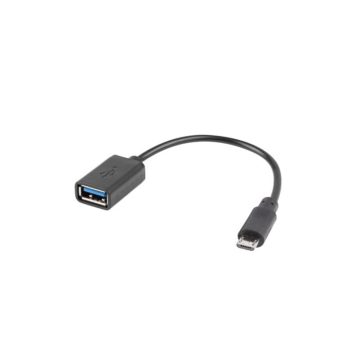 ADAPTADOR LANBERG OTG USB MICRO(M) 2.0 A USB-A(H) 15 CM NEGRO Lanberg - 1