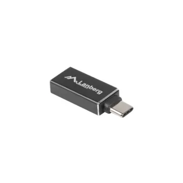 ADAPTADOR USB LANBERG USB-C M 3.1 A USB-A H OTG NEGRO Lanberg - 1