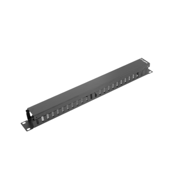 ORGANIZADOR DE CABLES LANBERG METALICO 1U TIPO A RACK 19 NEGRO Lanberg - 1