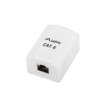 ROSETA DE SUPERFICIE LANBERG CAT.6 FTP 1X TOMA RJ45 BLANCO Lanberg - 1