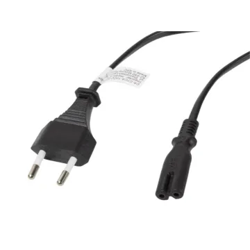 CABLE LANBERG DE ALIMENTACION OCHO CEE 7/16 A IEC320 C7  NEGRO 3M Lanberg - 1