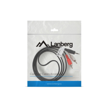 CABLE ESTEREO LANBERG JACK 3.5MM/2X RCA MACHO 1.5M Lanberg - 1