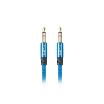 CABLE MINIJACK LANBERG 3.5MM M/M 3 PIN 3M PREMIUM AZUL Lanberg - 1